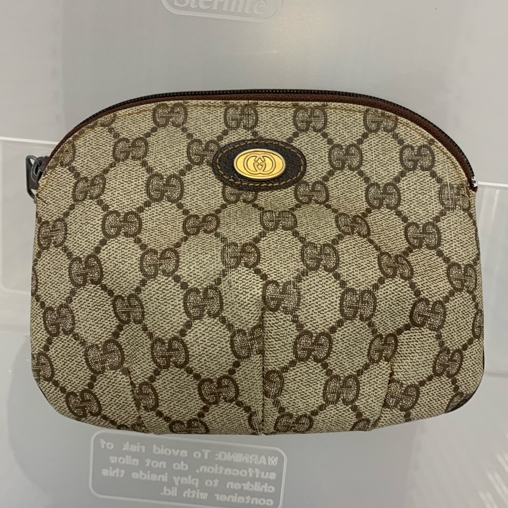 Vintage Gucci cosmetic pouch